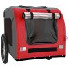 Pet Bike Trailer Red and Gray Oxford Fabric&Iron