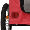 Pet Bike Trailer Red and Gray Oxford Fabric&Iron