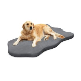 Pet Supplies Dog Bed with Memory Foam Support (Color: Gray)