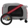 Pet Bike Trailer Red and Gray Oxford Fabric and Iron